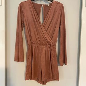 Suede romper